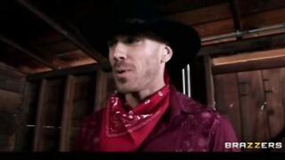 Brazzers tattooed brunette cowgirl Randi Wright sucks & fucks big-dick