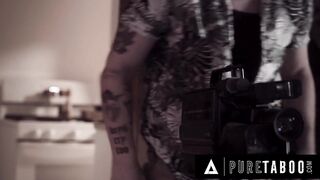PURE TABOO Syren De Mer Tricks Her Stepson's GF Nikki Sweet Into A 3-Way For Pervy Husband To Record