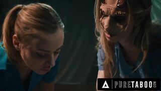 PURE TABOO 3-Titted Demon Ashley Lane Breastfeeds Nurse Anna Claire Clouds! CREEPY HORROR PORN 3-WAY