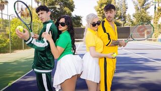Tennis Game With Slut Stepmoms Leads To Foursome Fuckfest Orgy - Kenzie Taylor & Mona Azar - Swap
