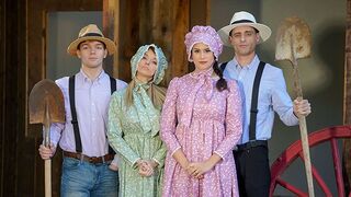 Busty Step Moms Pristine Edge & Penny Barber Swap And Bang Hard Their Amish Step Sons - Swap