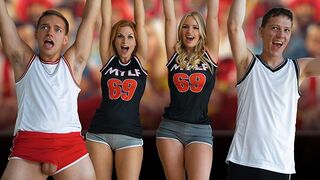 Football Stepmoms Rachael Cavalli and Sedona Reign Celebrate Win With Real Taboo Foursome - Swap