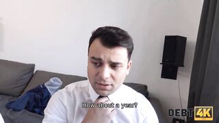 Debt. Groom has to watch brides sex with insistent debt collector