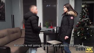 Debt. Lady has no money for cool car but manages it with pussy