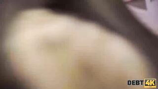 Debt. Monica Wet has unexpected sex with the persistent debt collector
