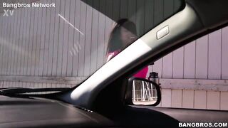 Horny Student Gets Fucked In Car Outside University