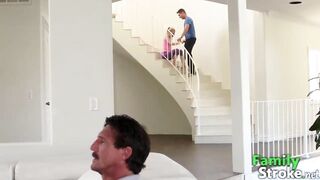 Fitness Stepsister's Sucks Stepbros Cock