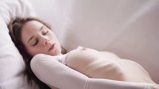 Pretty Very horny girl Leona Mia teasing us in this amazing solo video