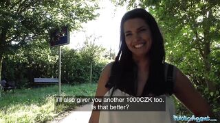 Public Sex Chloe Lamour gets her big boobs jizzed on for cash