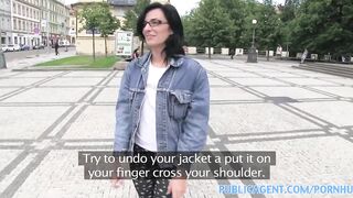 PublicSex Laura is fucked hard at the bottom of the public stairwell