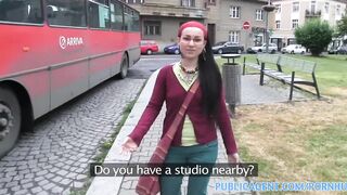 PublicSex Lulu is covered in tattoo and gets pussy full of cum