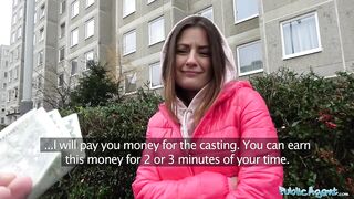 Public Sex Hot Russian brunette with tattoos loves taking big dick