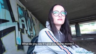Public Sex Hot Czech body fucked under public bridge after sucking cock