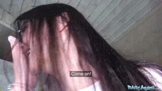 Public Sex Hot Czech body fucked under public bridge after sucking cock