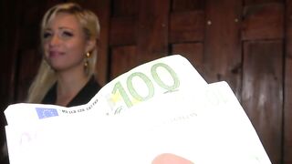 Public Sex Stunning German blonde babe paid to fuck