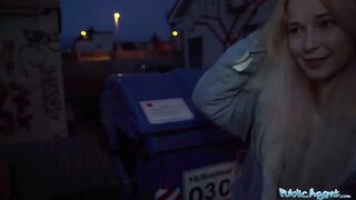 Public Sex She finished with a face ful of spunk after riding cock