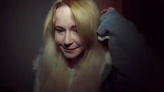 Public Sex She finished with a face ful of spunk after riding cock