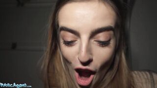 Public Sex French Babe Alba Lala Shows Off Her Small Tits on the Street