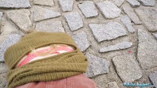 Public Sex Big tits hitchhiker Nicole Rae big dick public pov blowjob