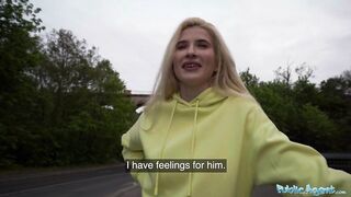 Public Sex Stunning Blonde Euro Babe gets a HARD DEEP Dicking