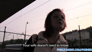 PublicSex Redhead Alice is fucked behind the train station