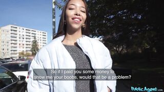 Public Sex - Slim Asian with beautiful Big Ass and tiny tits has her tight pussy stretched!