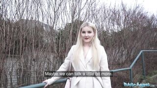 Public Sex Hot Blonde from California Sucks and Fucks a Huge European Cock