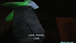 Public Sex Tina Kay gets dressed up for Halloween Party and fucked by stranger