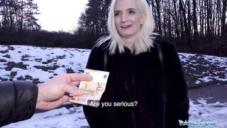 Public Sex Pretty skinny student receives facial in cheap Czech hotel