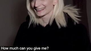 Public Sex Pretty skinny student receives facial in cheap Czech hotel