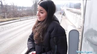 Public Sex Hot creampie climax after outdoor steamy sex session