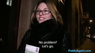 Public Sex French tourist fucked in public stairwell