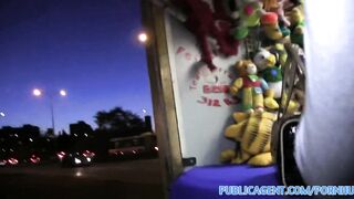 PublicSex Blowjob on fairground ride before outdoor fuck