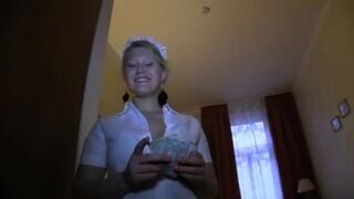 PublicSex Anna Kournikova look a like fucked in maids outfit