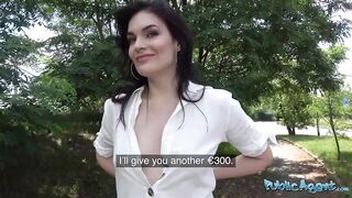 Public Sex hot young brunette risks flashing her tits ass and pussy before sex with big cock