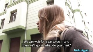 Public Sex Curvy Blonde with Large Boobs Fucked and Spunked on her Pussy