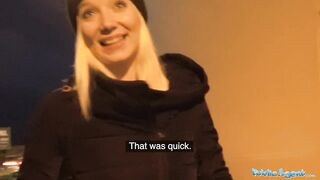 Public Sex Hot blonde fucks him for his cash offer