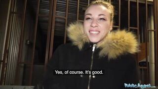 Public Sex Multiple orgasms as tight pussy stretched in public toilet