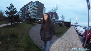 Public Sex Sexy shy Russian babe fucked by a stranger