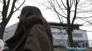 Public Sex Cutie fucked hard in abandoned public subway