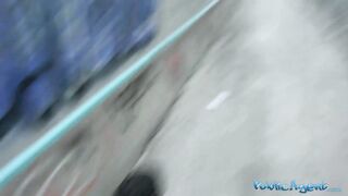 Public Sex Cutie fucked hard in abandoned public subway