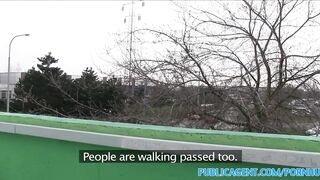 PublicSex Gullible ginger fucked over a car