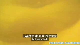 PublicSex Sexy bikini girl gives underwater blowjob before sex