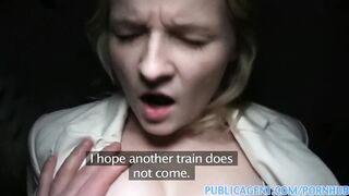 PublicSex Short haired blonde has sex to win a competition