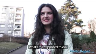 Public Sex Italian loves sucking and riding cock in public