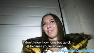 PublicSex Beautiful long haired brunette paid for sex