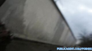 PublicSex Hot brunette MILF with great tits outdoors sex