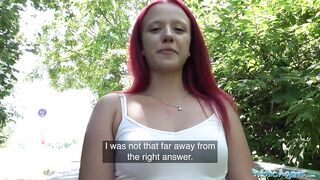 Public Sex Redhead Tiffany Love fucked in the shade